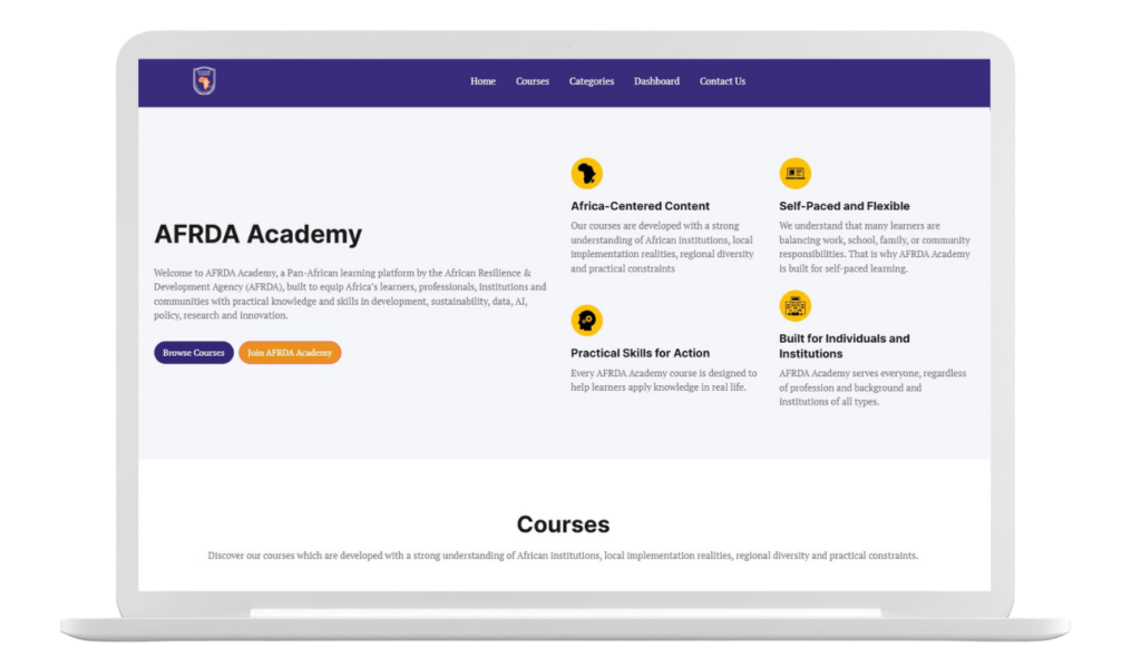 AFRDA Academy learning pathway