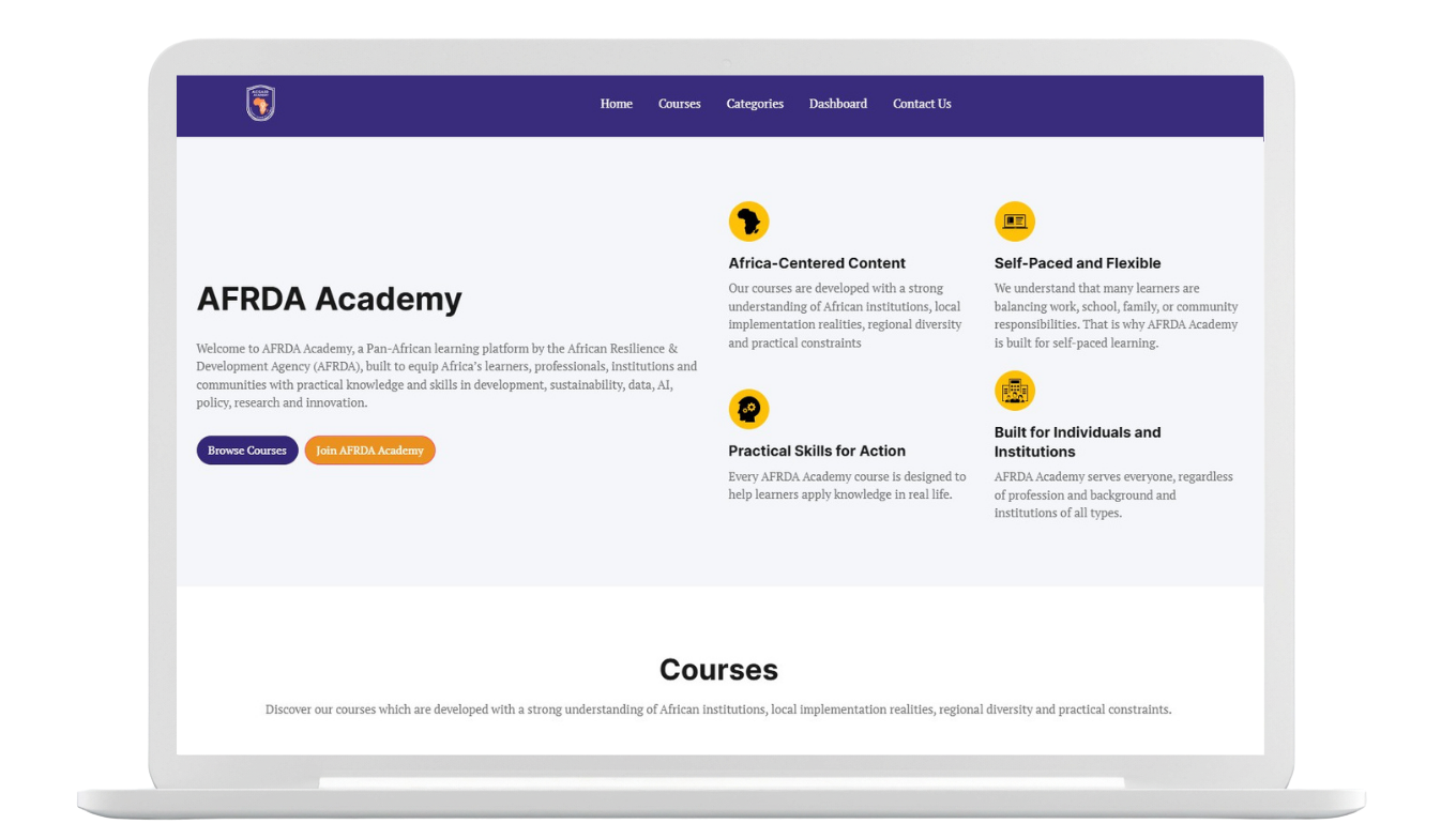 AFRDA Academy learning pathway